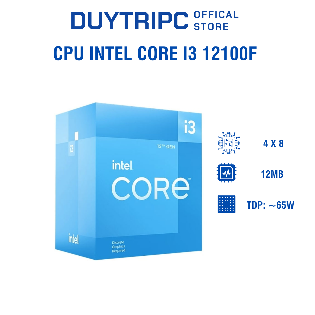 CPU Intel Core i3 12100F (TRAY)